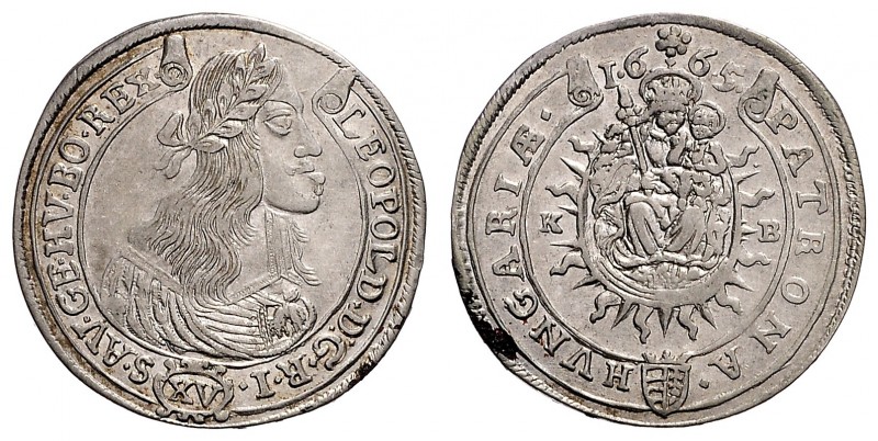 LEOPOLD I. (1657 - 1705)&nbsp;
15 Kreuzer, 1665, KB, 6,33g, Husz. 1423&nbsp;
...