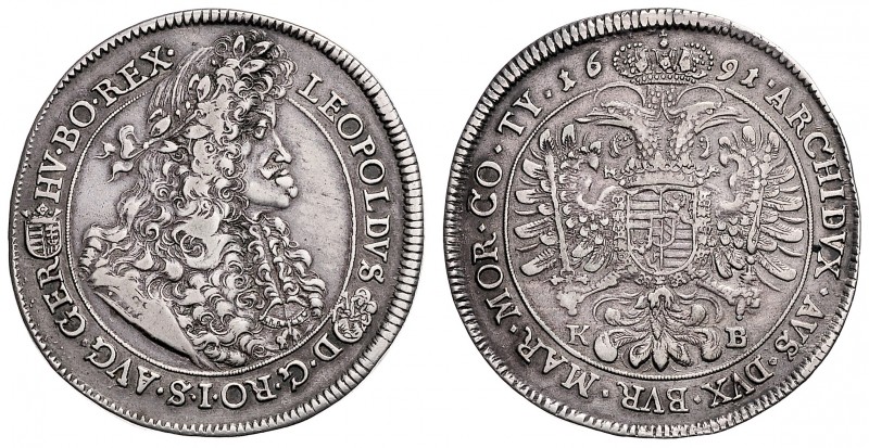 LEOPOLD I. (1657 - 1705)&nbsp;
1 Thaler, 1691, KB, 28,13g, Husz. 1372&nbsp;

...
