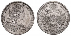 CHARLES VI (1711 - 1740)&nbsp;
15 Kreuzer, 1728, Praha, 6,32g, Her. 638&nbsp;

EF | EF , stopa po oušku | trace of mounting