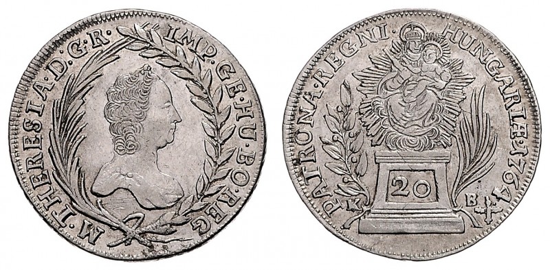 MARIA THERESA (1740 - 1780)&nbsp;
20 Kreuzer, 1764, KB, 6,45g, Her. 970&nbsp;
...