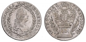 FRANCIS I STEPHEN (1740 - 1765)&nbsp;
20 Kreuzer, 1763, KB, 6,55g, Her. 325&nbsp;

about EF | EF