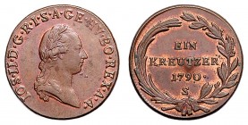 JOSEPH II (1765 - 1790)&nbsp;
1 Kreuzer, 1790, S, 7,76g, Her. 418&nbsp;

UNC | UNC