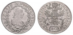 JOSEPH II (1765 - 1790)&nbsp;
20 Kreuzer, 1782, B, 6,59g, Her. 227&nbsp;

about EF | about EF