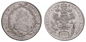 JOSEPH II (1765 - 1790)&nbsp;
20 Kreuzer, 1782, B, 6,64g, Her. 227&nbsp;

about EF | about EF