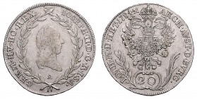JOSEPH II (1765 - 1790)&nbsp;
20 Kreuzer, 1784, A, 6,55g, Her. 218&nbsp;

about EF | about EF