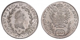 JOSEPH II (1765 - 1790)&nbsp;
20 Kreuzer, 1785, B, 6,61g, Her. 231&nbsp;

about EF | about EF