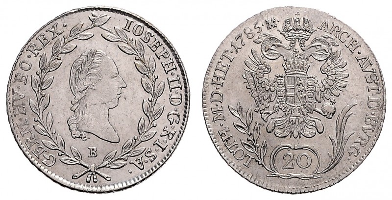 JOSEPH II (1765 - 1790)&nbsp;
20 Kreuzer, 1785, B, 6,62g, Her. 231&nbsp;

EF ...