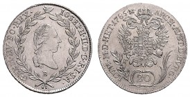 JOSEPH II (1765 - 1790)&nbsp;
20 Kreuzer, 1785, B, 6,62g, Her. 231&nbsp;

EF | EF