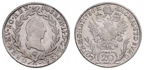 JOSEPH II (1765 - 1790)&nbsp;
20 Kreuzer, 1786, G, 6,55g, Her. 270&nbsp;

about EF | about EF