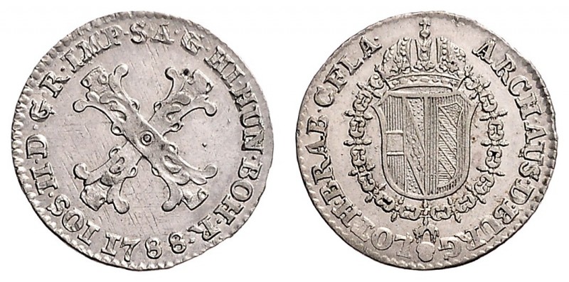 JOSEPH II (1765 - 1790)&nbsp;
X (10) Liards, 1788, BL, 2,33g, Her. 393&nbsp;
...