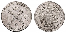 LEOPOLD II (1790 - 1792)&nbsp;
XIV (14) Liards, 1791, BL, 2,62g, Her. 90&nbsp;

EF | EF , justovaný | Justierung