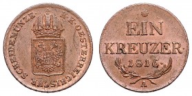 FRANCIS II / I (1972 - 1806 - 1835)&nbsp;
1 Kreuzer, 1816, A, 8,75g, Früh. 530&nbsp;

UNC | UNC