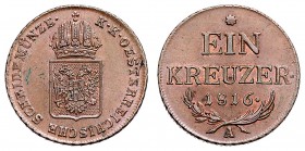 FRANCIS II / I (1972 - 1806 - 1835)&nbsp;
1 Kreuzer, 1816, A, 8,51g, Früh. 530&nbsp;

UNC | UNC