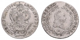 FRANCIS II / I (1972 - 1806 - 1835)&nbsp;
20 Kreuzer, 1796, B, 6,38g, Her. 636&nbsp;

about EF | about EF , justovaný | Justierung