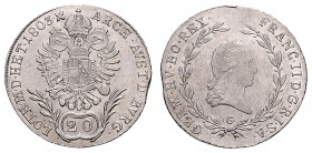 FRANCIS II / I (1972 - 1806 - 1835)&nbsp;
20 Kreuzer, 1803, G, 6,6g, Her. 669&nbsp;

EF | EF