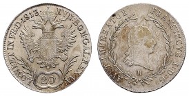 FRANCIS II / I (1972 - 1806 - 1835)&nbsp;
20 Kreuzer, 1813, B, 6,68g, Früh. 300&nbsp;

EF | EF