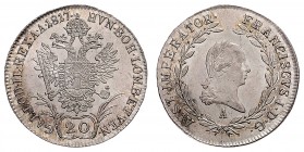 FRANCIS II / I (1972 - 1806 - 1835)&nbsp;
20 Kreuzer, 1817, A, 6,68g, Früh. 316&nbsp;

UNC | UNC