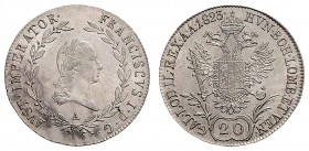 FRANCIS II / I (1972 - 1806 - 1835)&nbsp;
20 Kreuzer, 1823, A, 6,68g, Früh. 342&nbsp;

UNC | UNC