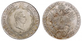 FRANCIS II / I (1972 - 1806 - 1835)&nbsp;
20 Kreuzer, 1825, A, 6,69g, Früh. 352&nbsp;

UNC | UNC