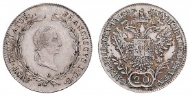 FRANCIS II / I (1972 - 1806 - 1835)&nbsp;
20 Kreuzer, 1827, A, 6,61g, Früh. 359 &nbsp;

UNC | UNC
