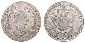 FRANCIS II / I (1972 - 1806 - 1835)&nbsp;
20 Kreuzer, 1830, B, 6,69g, Früh. 371&nbsp;

UNC | UNC