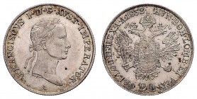 FRANCIS II / I (1972 - 1806 - 1835)&nbsp;
20 Kreuzer, 1832, A, 6,72g, Früh. 379&nbsp;

UNC | UNC