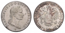 FRANCIS II / I (1972 - 1806 - 1835)&nbsp;
20 Kreuzer, 1835, B, 6,69g, Früh. 392&nbsp;

UNC | UNC