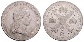 FRANCIS II / I (1972 - 1806 - 1835)&nbsp;
1 Thaler, 1793, B, 29,57g, Her. 469&nbsp;

about UNC | about UNC