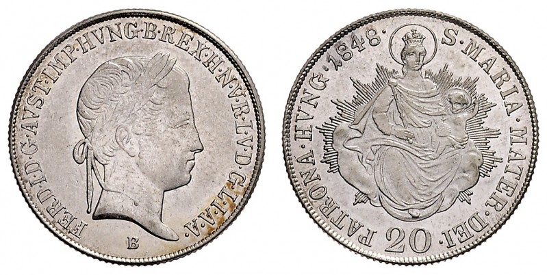 FERDINAND V / I (1835 - 1848)&nbsp;
20 Kreuzer, 1848, B, 6,63g, Früh. 946&nbsp;...