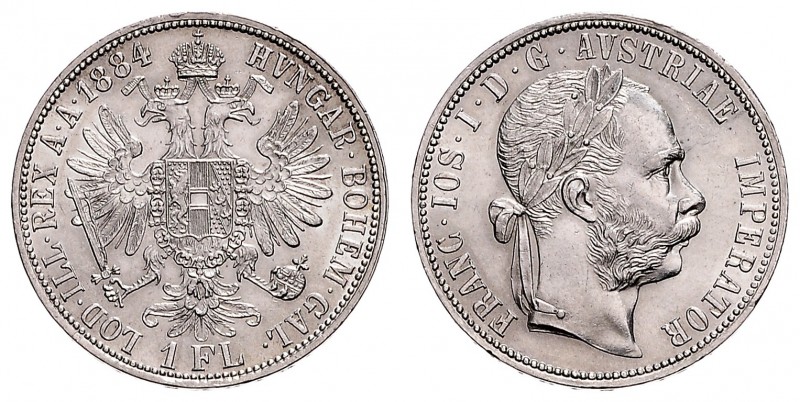 FRANZ JOSEPH I (1848 - 1916)&nbsp;
1 Gulden , 1884, 12,35g, Früh. 1504&nbsp;
...