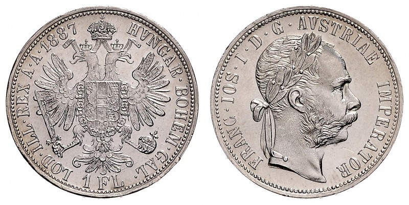 FRANZ JOSEPH I (1848 - 1916)&nbsp;
1 Gulden , 1887, 12,36g, Früh. 1507&nbsp;
...