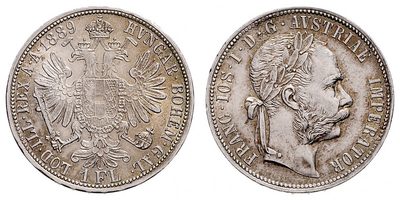 FRANZ JOSEPH I (1848 - 1916)&nbsp;
1 Gulden , 1889, 12,35g, Früh. 1509&nbsp;
...