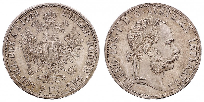 FRANZ JOSEPH I (1848 - 1916)&nbsp;
2 Gulden, 1879, 24,71g, Früh. 1378&nbsp;

...