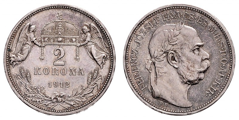 FRANZ JOSEPH I (1848 - 1916)&nbsp;
2 Korona, 1912, KB, 10,02g, Früh. 2111&nbsp;...