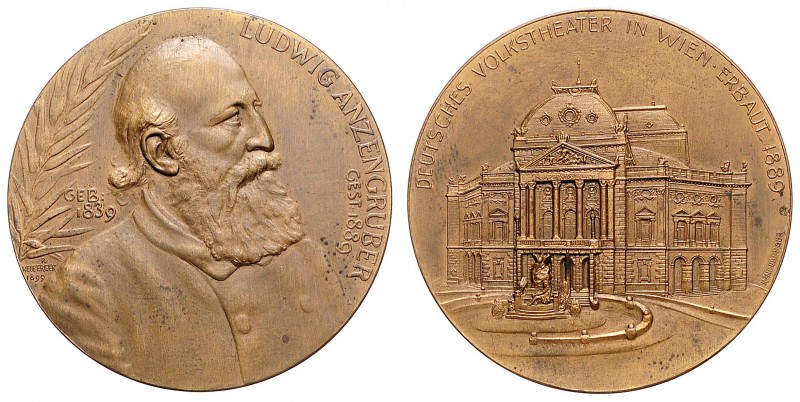 AE Medal To Commemorate the Founding of the German Theatre in Vienna, R. Neuberg...