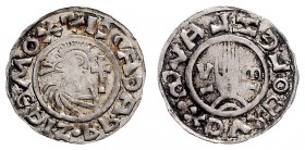 BOLESLAUS II (967 - 999)&nbsp;
Denarius, in inscription "Praga", 1,27g, Cach 128&nbsp;

EF | EF