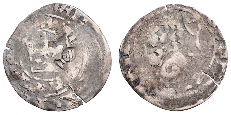 WENCESLAUS IV (1378 - 1419)&nbsp;
Groschen Prag, countermark Augsburg, 2,59g, S...