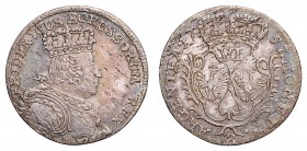 FRIDRICH II. (1740 - 1786)&nbsp;
6 Kreuzer, 1757, 2,39g, Fr. u. S. 1049&nbsp;

VF | VF