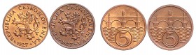 Lot 2 coins 5 Haleru, 1927, MCH CSR1-011&nbsp;

about UNC | about UNC