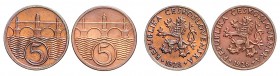Lot 2 coins 5 Haleru , 1928, MCH CSR1-011&nbsp;

about UNC | about UNC
