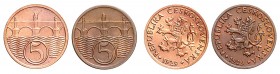 Lot 2 coins 5 Haleru , 1929, MCH CSR1-011&nbsp;

UNC | UNC