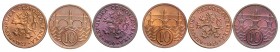 Lot 3 coins 10 Haleru 1927, 1928, 1930, MCH CSR1-010&nbsp;

UNC | UNC