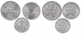 Lot 3 coins 10 Haleru, 20 Haleru, 50 Haleru, 1940, MCH PCM004, 003, 002&nbsp;

about UNC | UNC