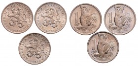 Lot 3 coins 1 Koruna , 1947, MCH CSR2-002&nbsp;

UNC | UNC