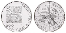 200 Kč OSN, certificate ČNB, 1995, 13g, MCH CRPS-008&nbsp;

PROOF