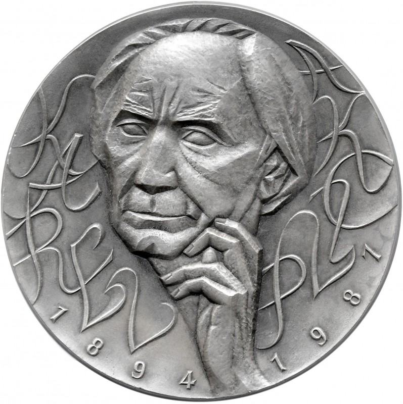 Tin medal Karel Plicka, 205 mm, J. Hvozdenský