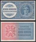 CZECHOSLOVAK REPUBLIC (1945 - 1953)&nbsp;
1 Korun, bez data (1946), AUREA 86 a&nbsp;

N