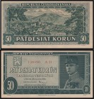 CZECHOSLOVAK REPUBLIC (1945 - 1953)&nbsp;
50 Korun, 1948, Série A 21, AUREA 88 a2&nbsp;

0