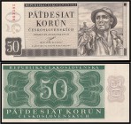 CZECHOSLOVAK REPUBLIC (1945 - 1953)&nbsp;
50 Korun, 1950, II. vydání, Série B 34, AUREA 94 a&nbsp;

N