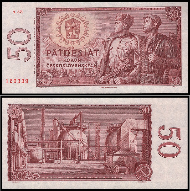 CZECHOSLOVAK REPUBLIC (1953 - 1992)&nbsp;
50 Korun, 1961, Série A 38, AUREA 112...